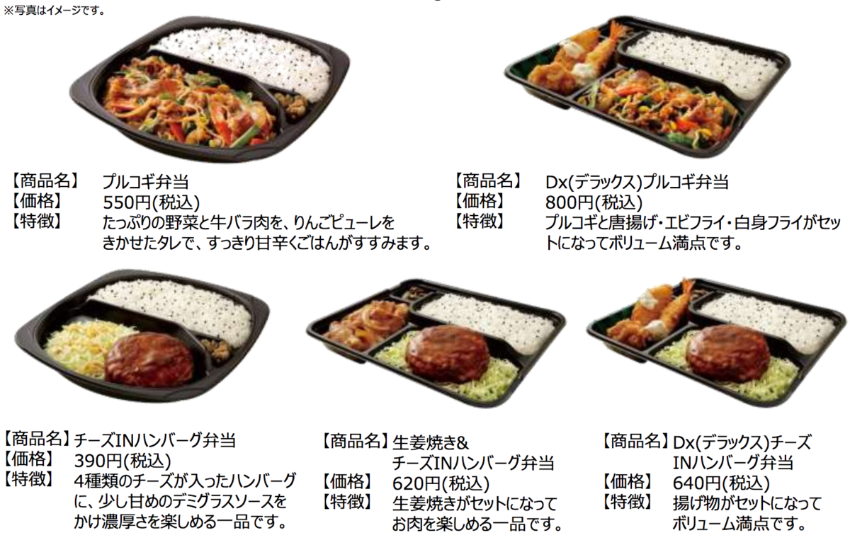 オリジン弁当 18年2月2日より新商品5種類を販売 ファストランチボックス